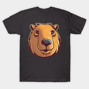 Capybara. Funny logo illustration T-Shirt